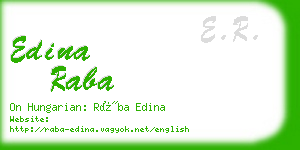 edina raba business card